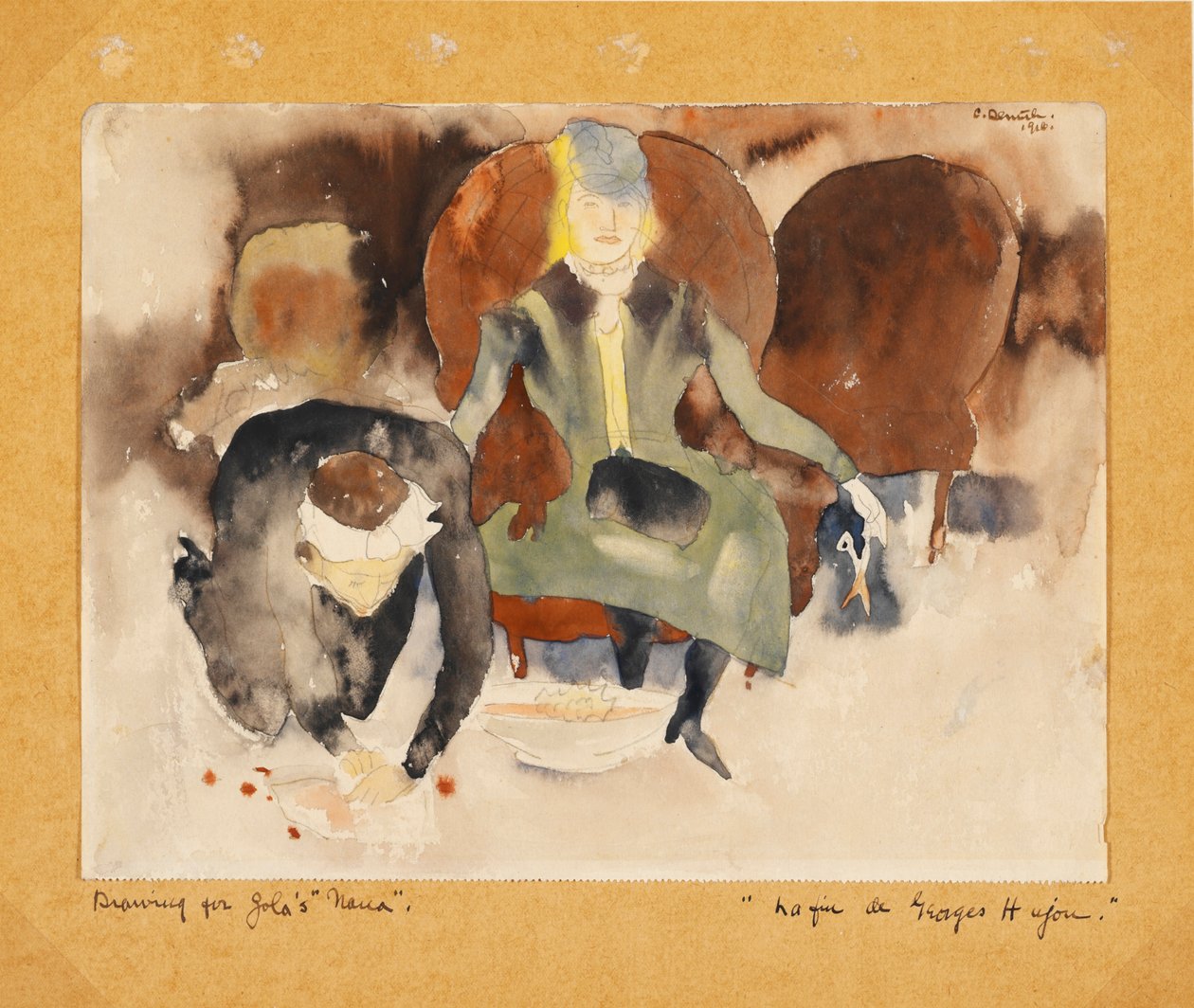 Zolas Nana, 1910 (kağıt üzerinde wc) by Charles Demuth