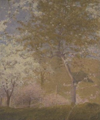 Vetheuil yakınlarındaki Seine Nehri üzerindeki meyve bahçeleri by Charles Edward Conder
