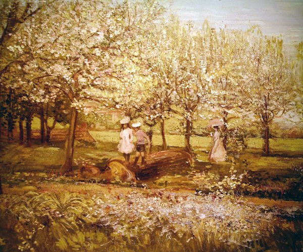 Orchard (tuval üzerine yağlı boya) by Charles Edward Conder