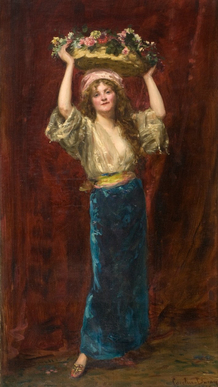 çiçek kız by Charles Emile Auguste Carolus Duran