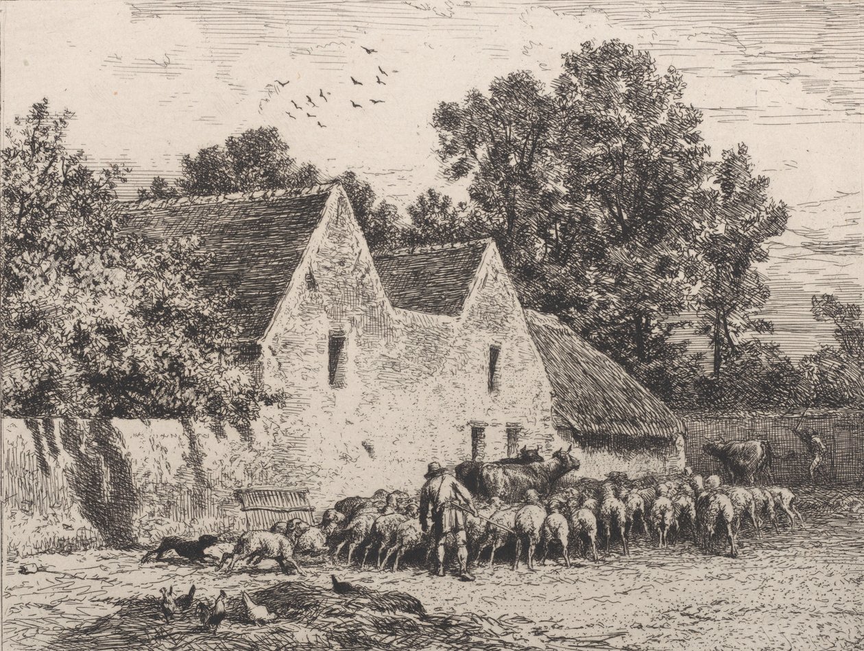 Bir Çiftlik, 1864. by Charles Emile Jacque