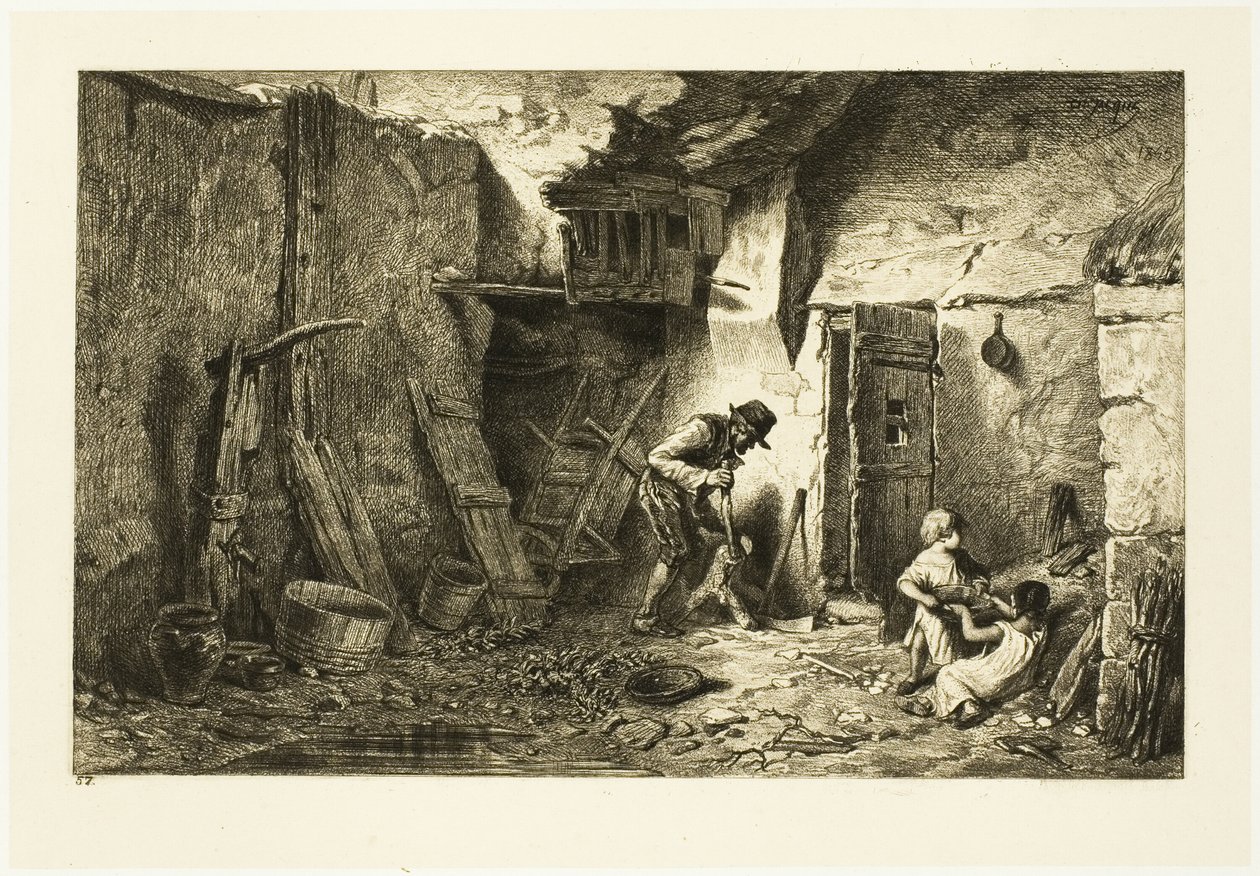 Avlu by Charles Emile Jacque