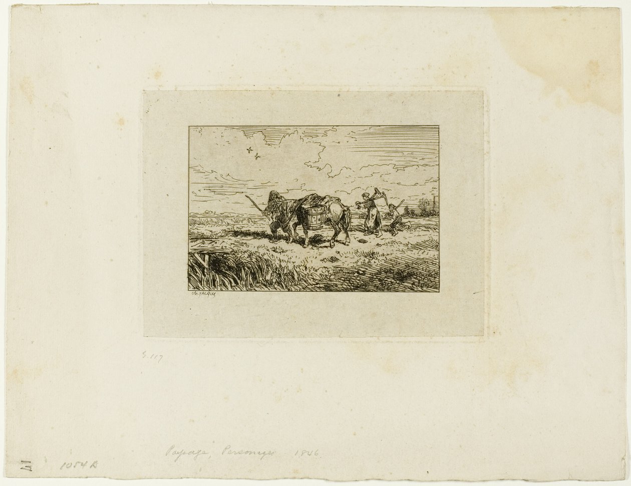 Köprüyü geçmek by Charles Emile Jacque