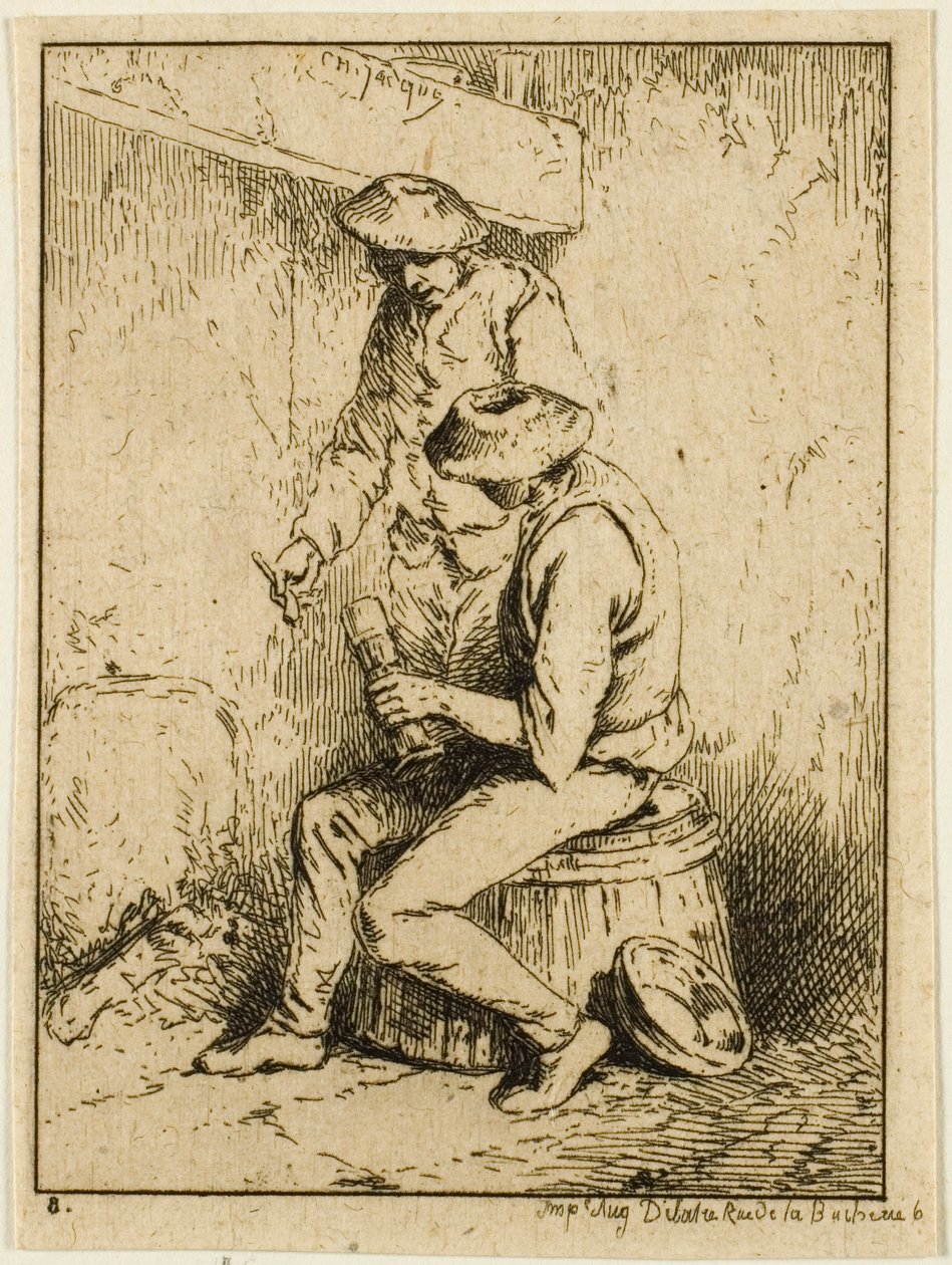 içenler by Charles Emile Jacque