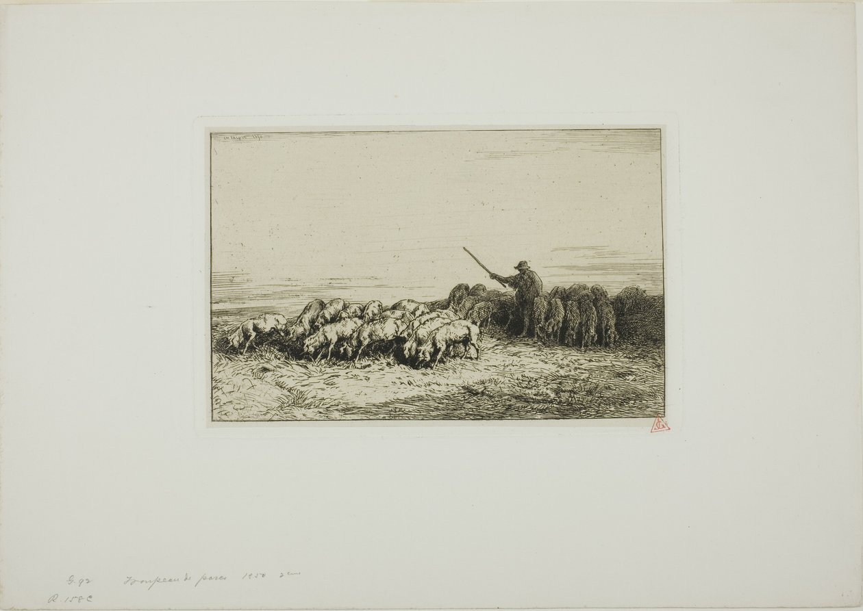 domuz sürüsü by Charles Emile Jacque