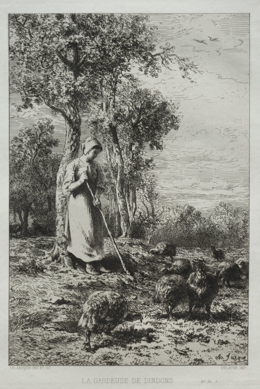 Türkiye Kalecisi. by Charles Emile Jacque