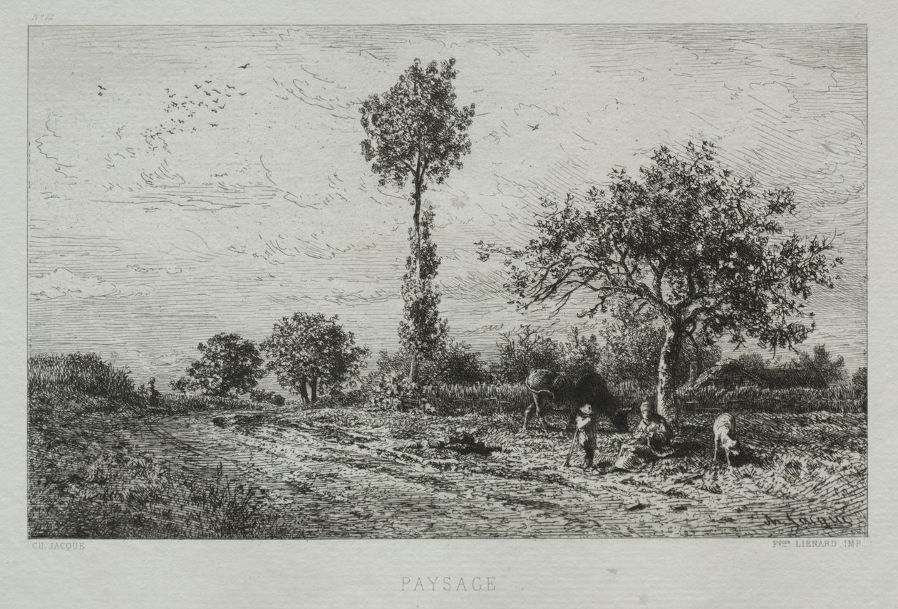 Manzara by Charles Emile Jacque
