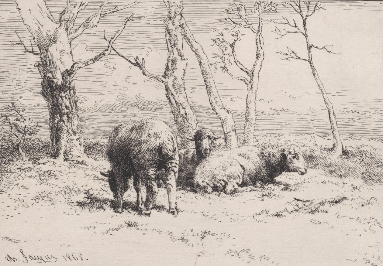 Koyun, 1868. by Charles Emile Jacque