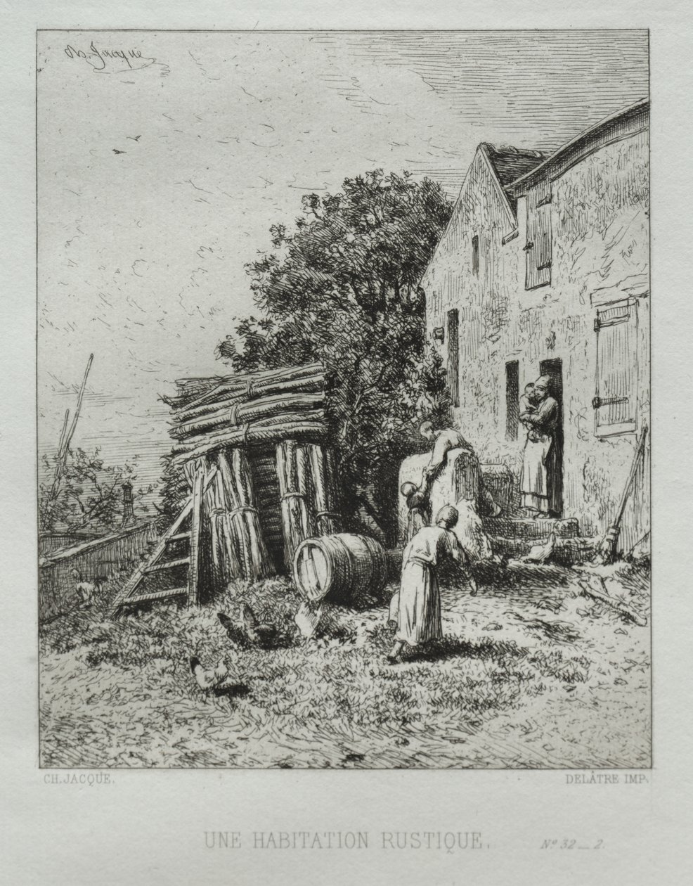 rustik ev by Charles Emile Jacque