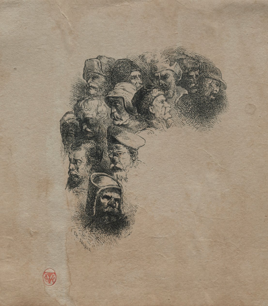 Başkanların Çalışması. by Charles Emile Jacque