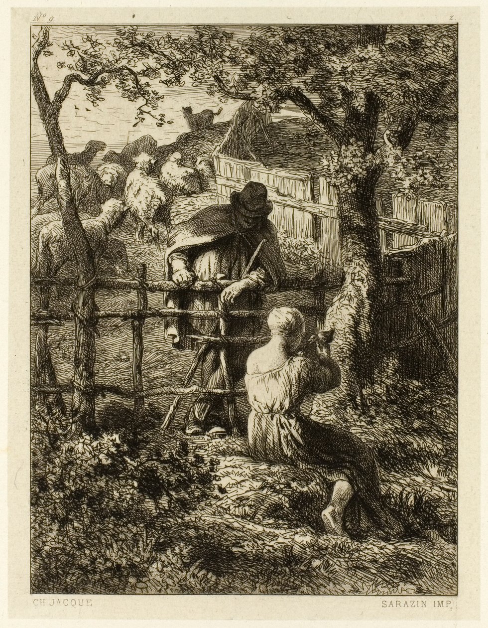 Yaz by Charles Emile Jacque