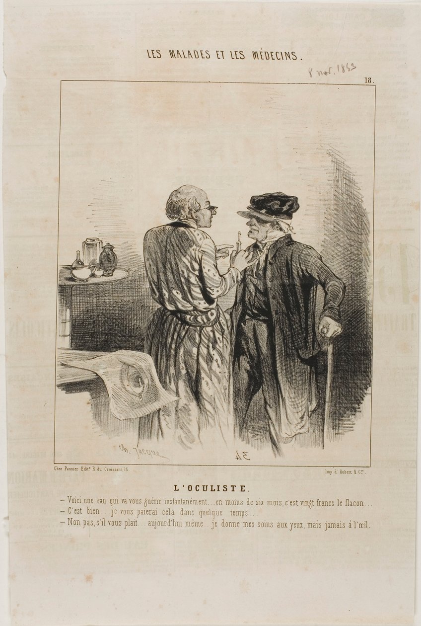 Göz Doktoru (plaka 18) by Charles Emile Jacque
