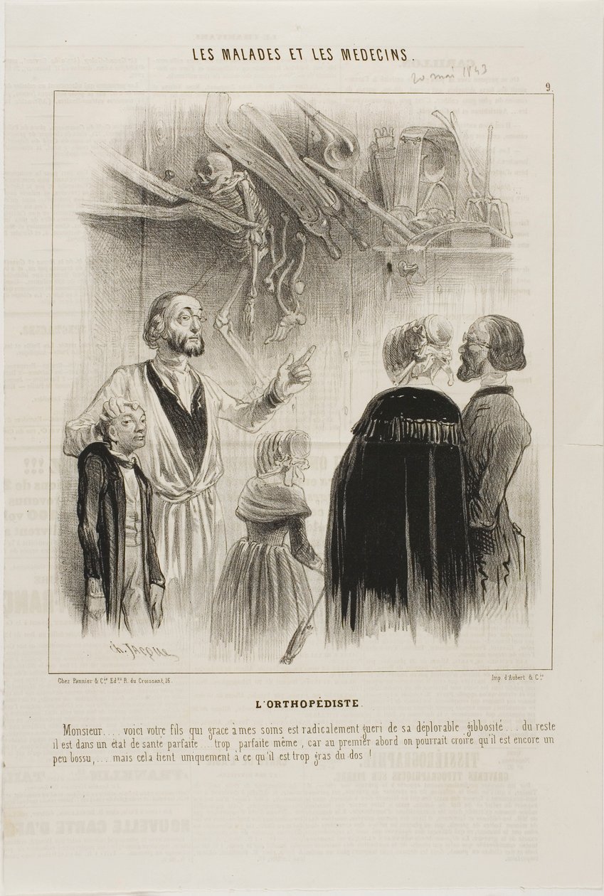 Ortopedist (plaka 9) by Charles Emile Jacque