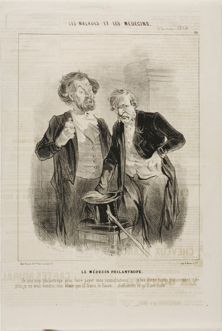 Hayırsever Doktor (plaka 10) by Charles Emile Jacque