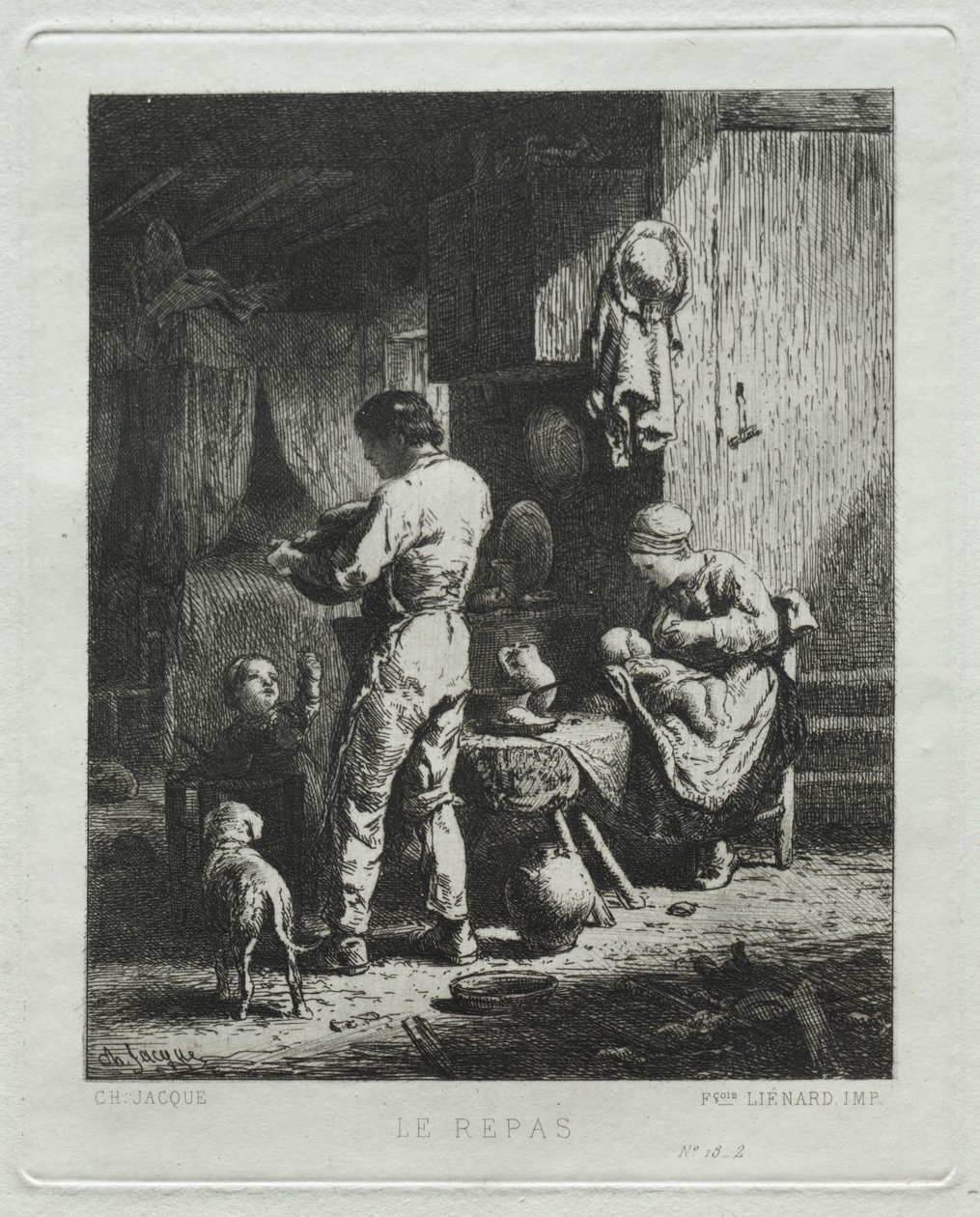 Yemek. by Charles Emile Jacque