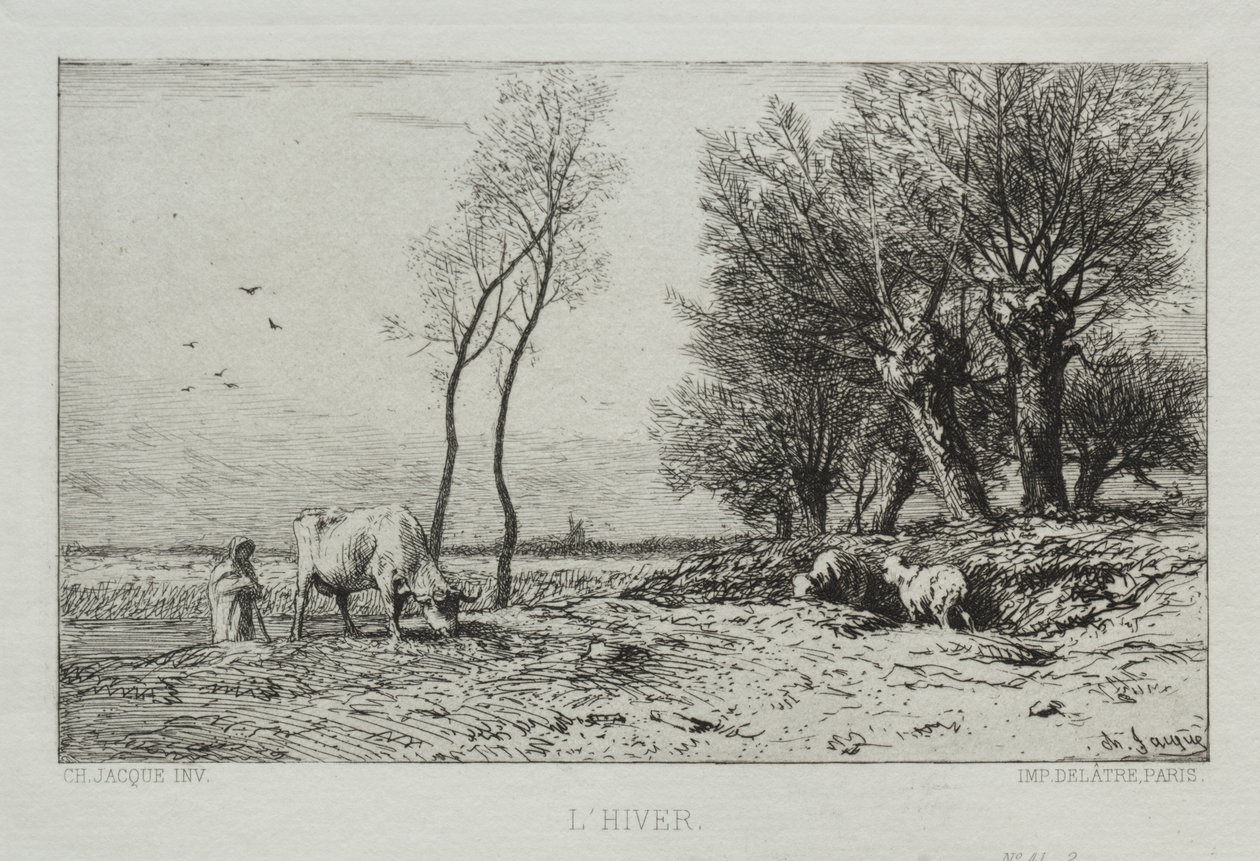 Kış by Charles Emile Jacque