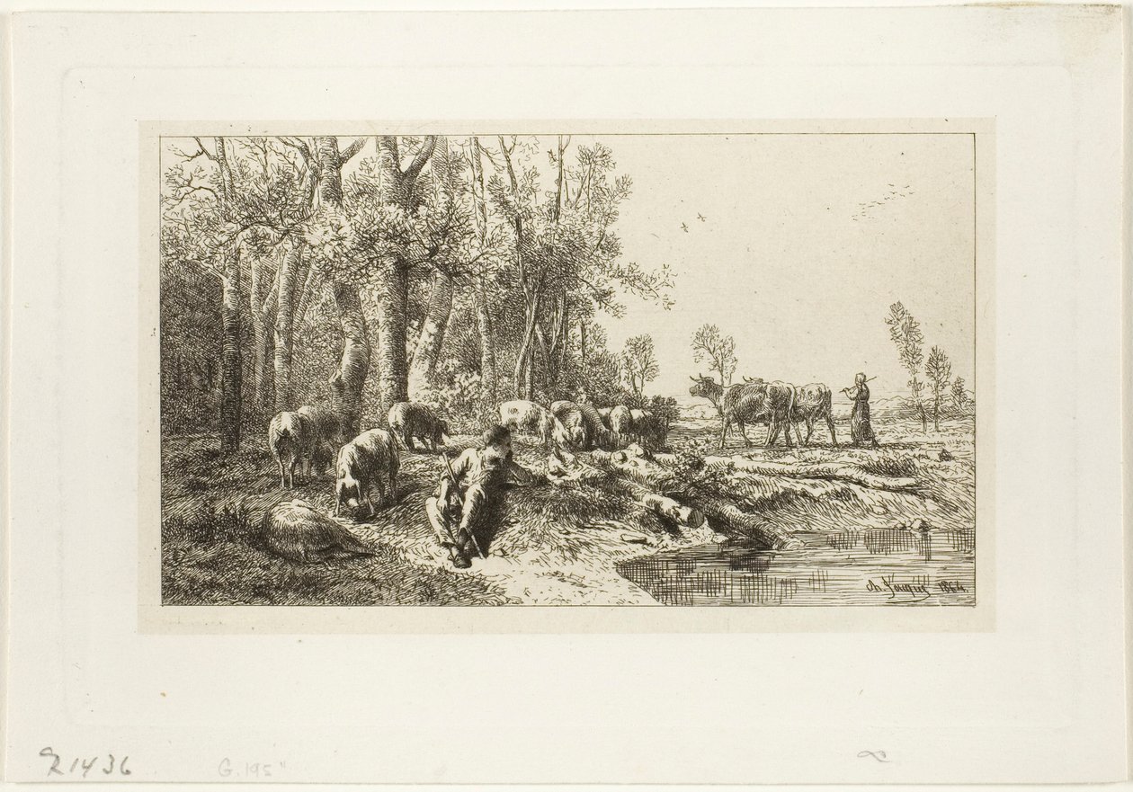 Kış mevsimi by Charles Emile Jacque