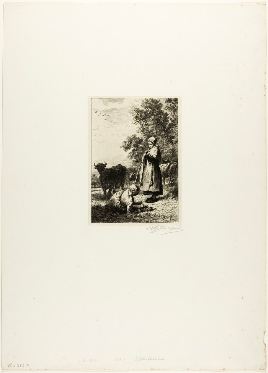 genç çobanlar by Charles Emile Jacque
