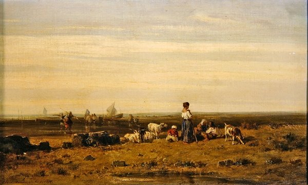 Deniz kenarında durmak by Charles Émile de Tournemine