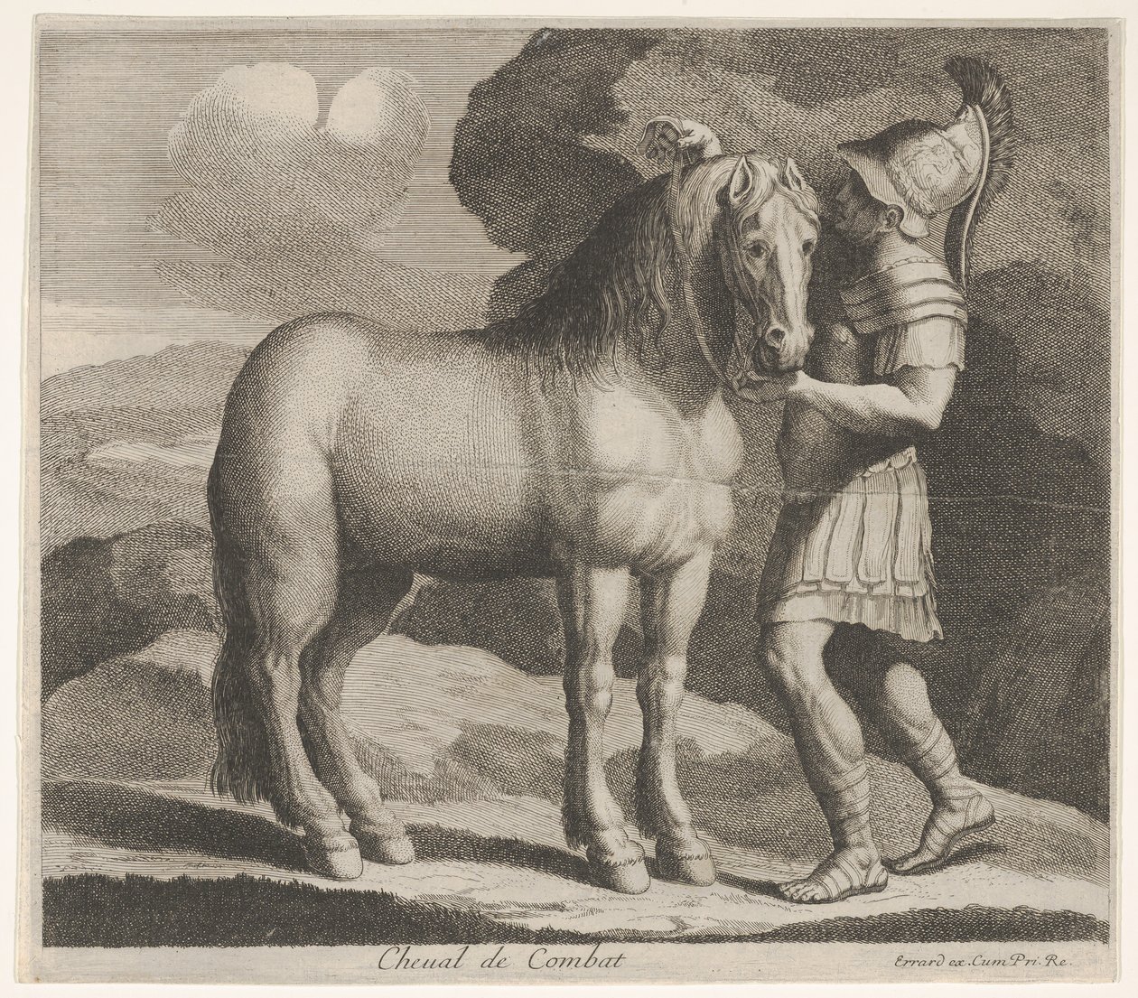 Dövüş atı. by Charles Errard le fils