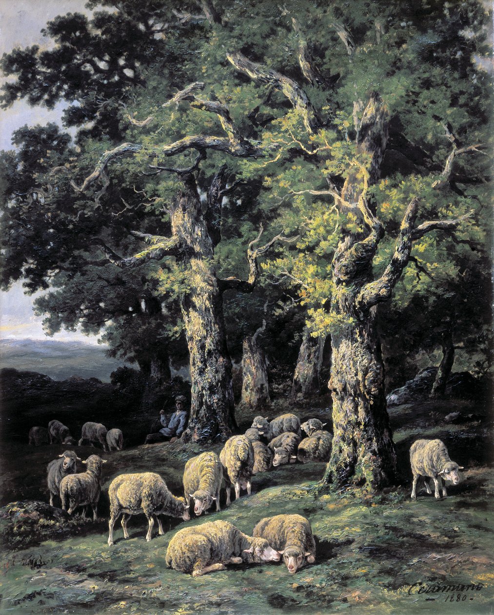 ormanda koyun by Charles Ferdinand Ceramano