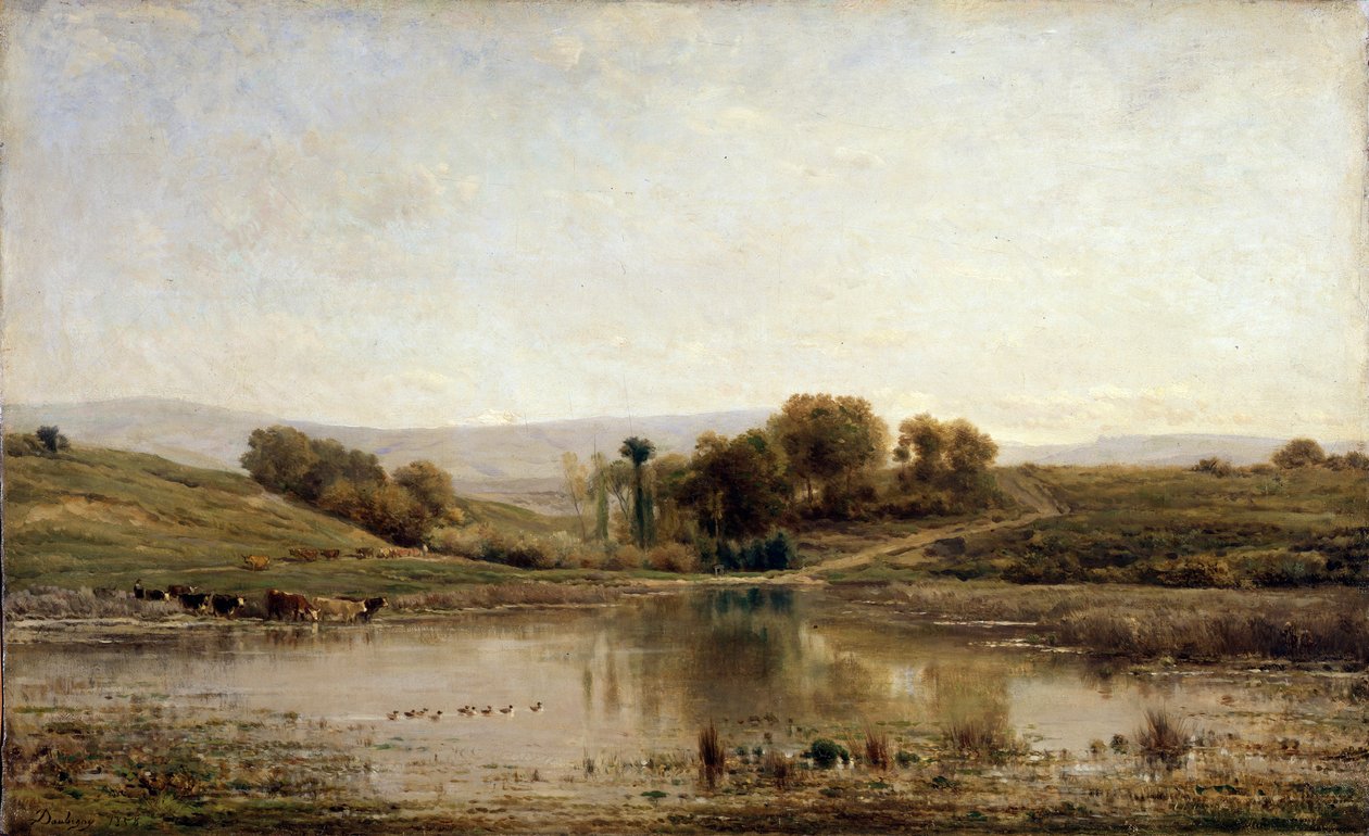 Bir Gölet, 1858. by Charles Francois Daubigny