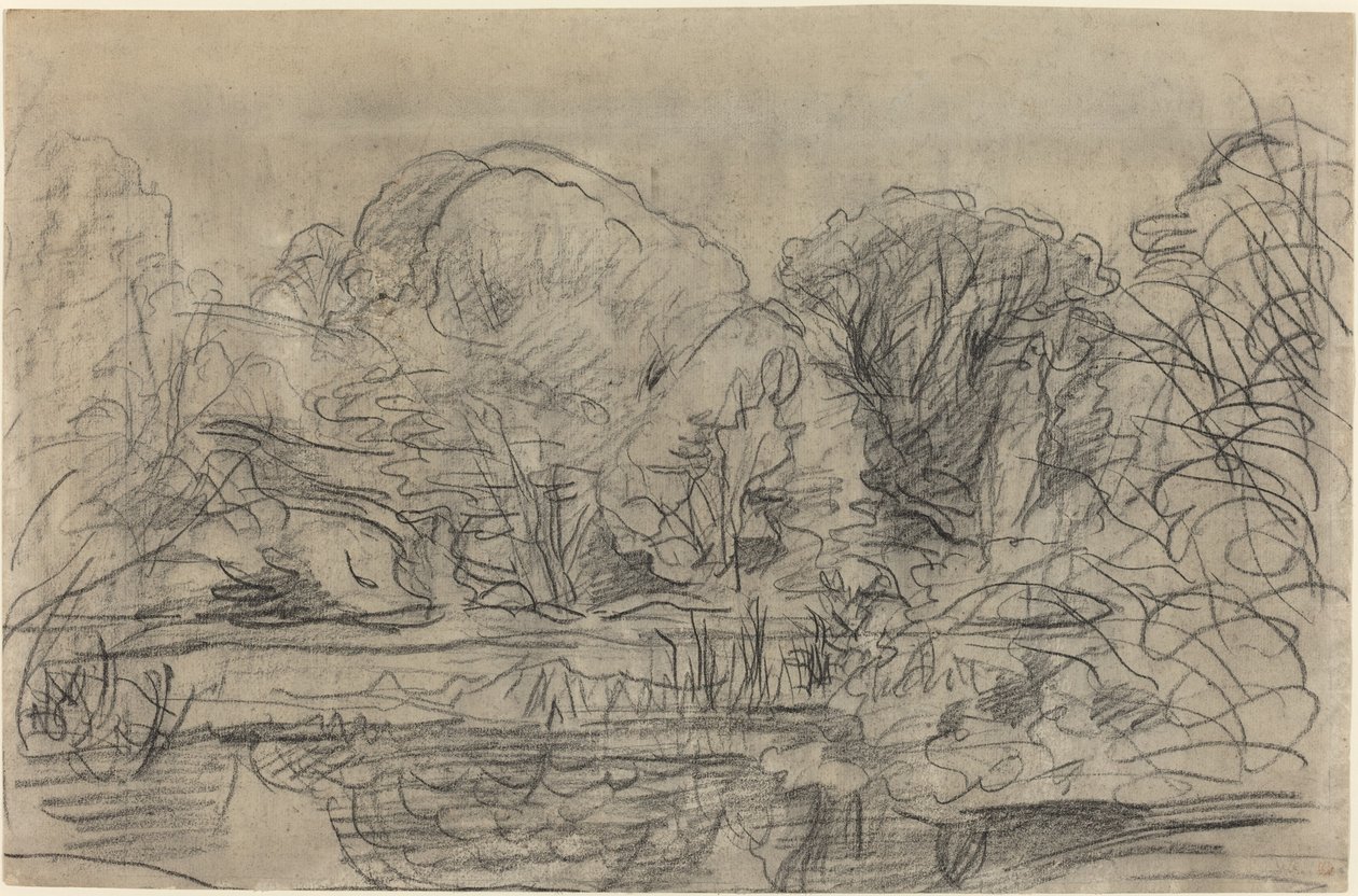 Ormanlık Gölet by Charles Francois Daubigny