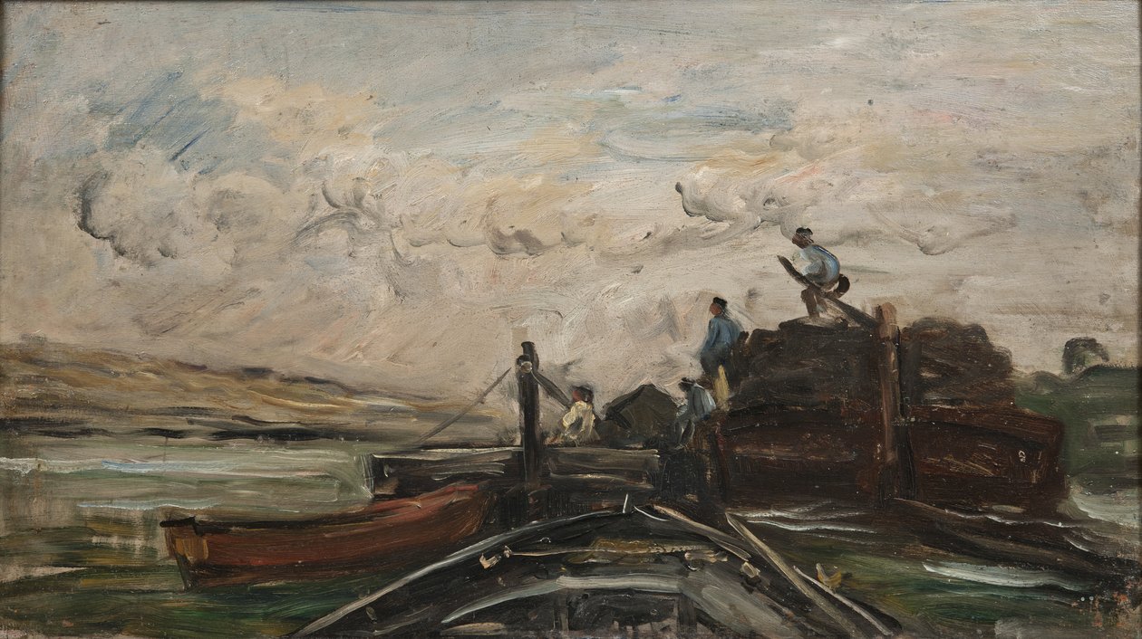 Nehirdeki Mavnalar, 1865 dolayları by Charles Francois Daubigny