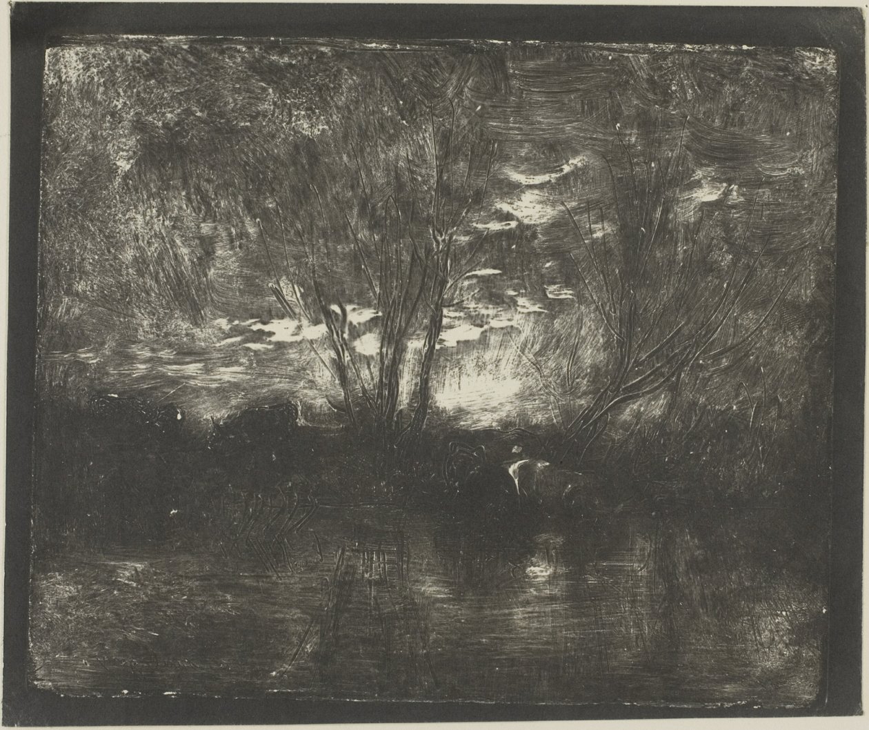 Sulama Yerindeki İnekler by Charles Francois Daubigny