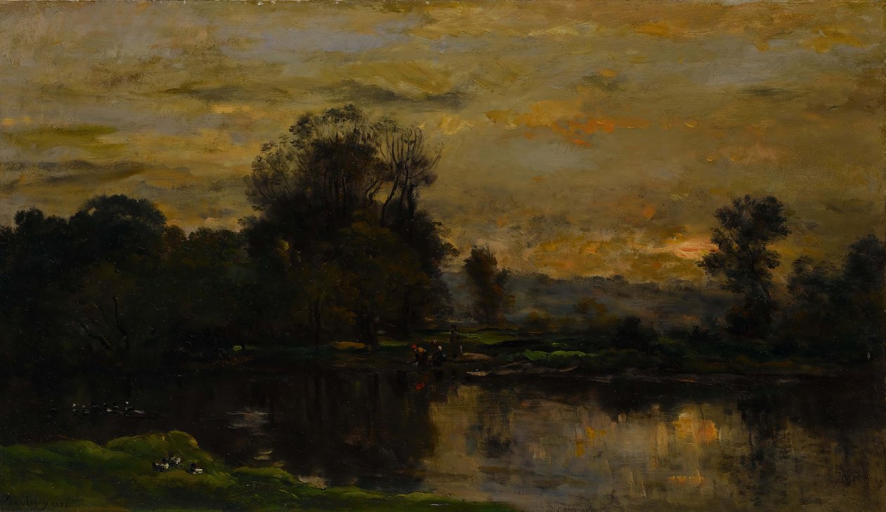 Ördeklerle Manzara, 1872. by Charles Francois Daubigny
