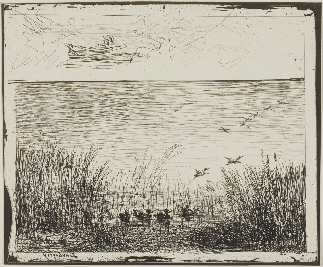 Ördekler ile Bataklık by Charles Francois Daubigny