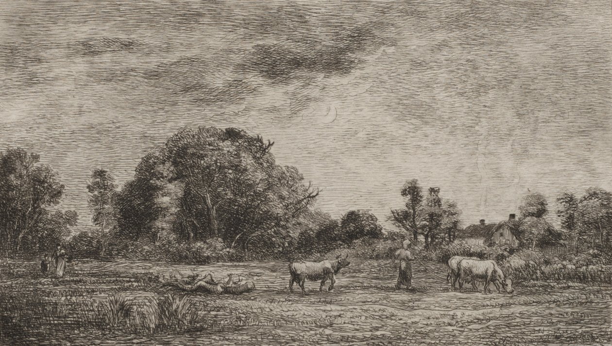 Ayın doğuşu, 1861. by Charles Francois Daubigny