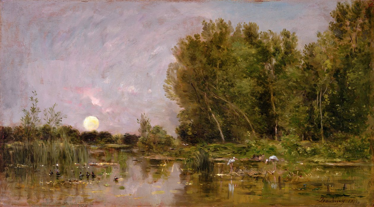 Ayın Doğuşu, 1877 by Charles Francois Daubigny