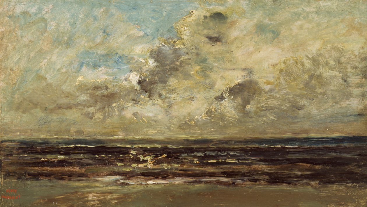 Villerville'de deniz manzarası by Charles Francois Daubigny