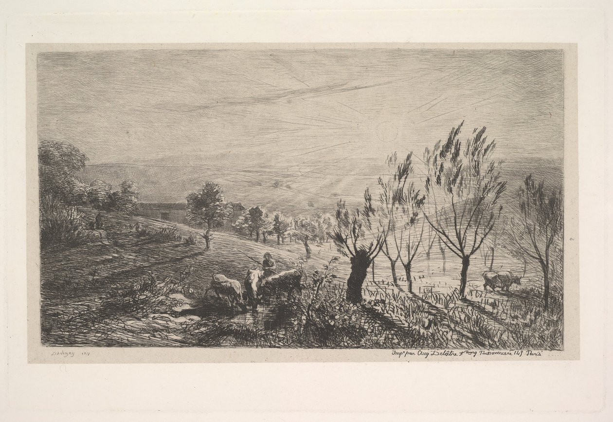 Gün doğumu, 1850. by Charles Francois Daubigny