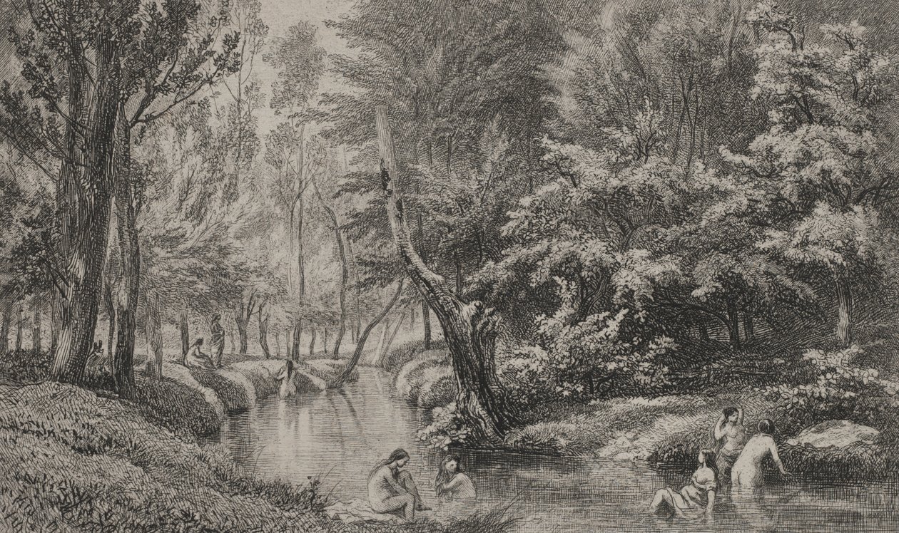 Yıkananlar, c. 1847. by Charles Francois Daubigny