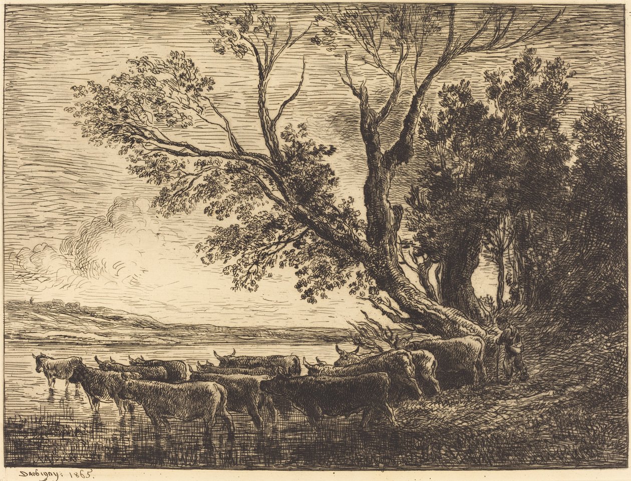 Ford (Le Gue) by Charles Francois Daubigny