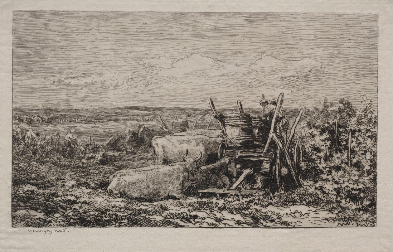 Üzüm Hasadı, 1865. by Charles Francois Daubigny