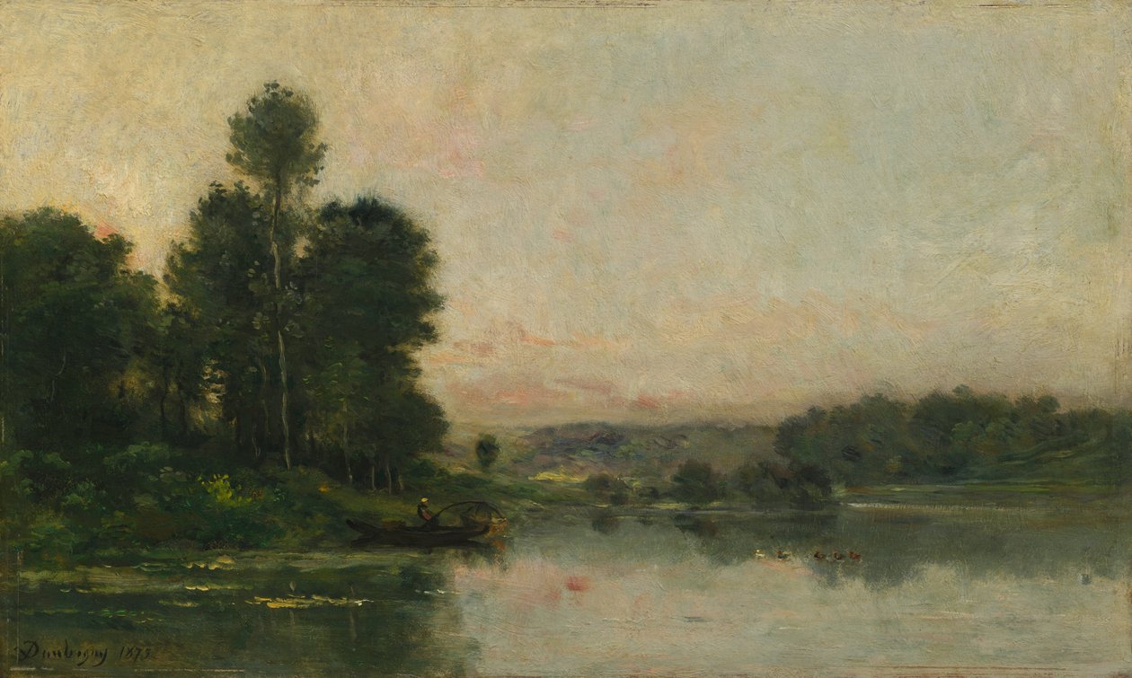 Méry-sur-Oise Yamaçları, Auvers Karşısı by Charles Francois Daubigny