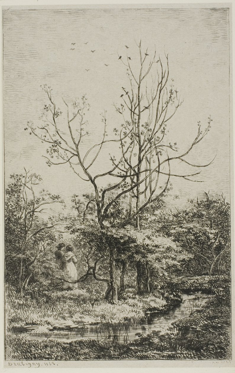 Meyve bahçesi by Charles Francois Daubigny