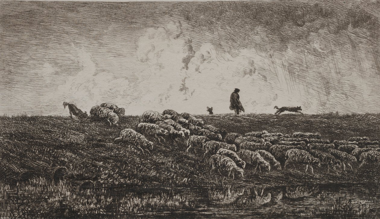 Duş by Charles Francois Daubigny