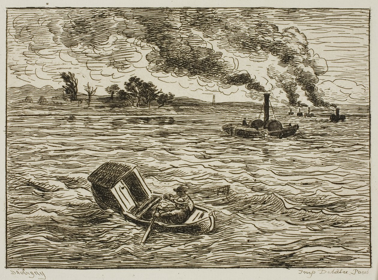 Vapurlar (Buharlı Liman) by Charles Francois Daubigny