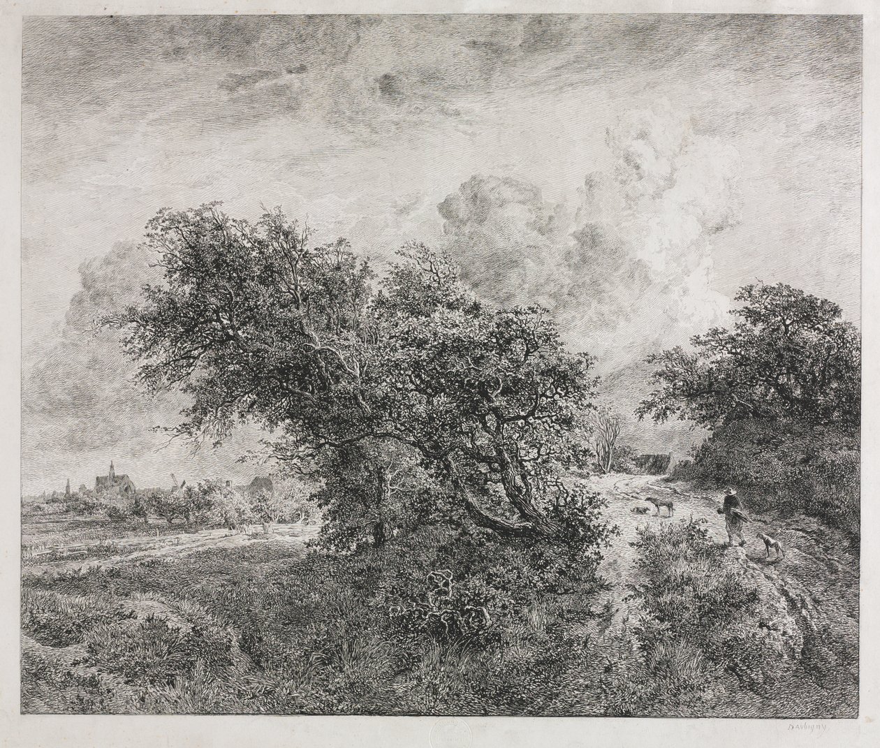 çalılık by Charles Francois Daubigny