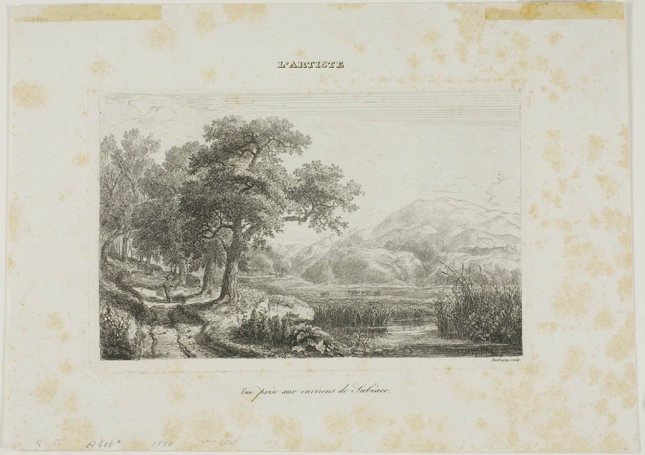 Subiaco yakınlarında çekilen görüntü by Charles Francois Daubigny