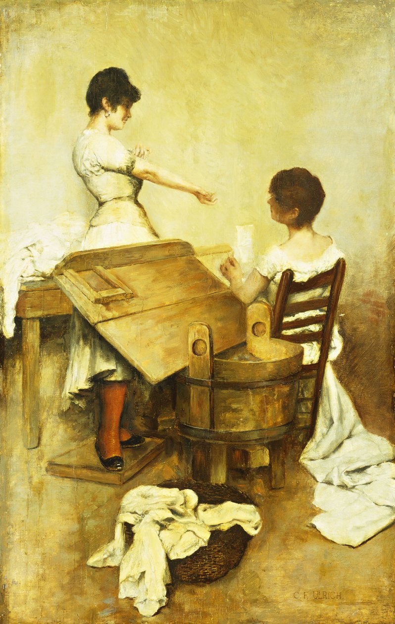 çamaşırcı kadın, by Charles Frederic Ulrich