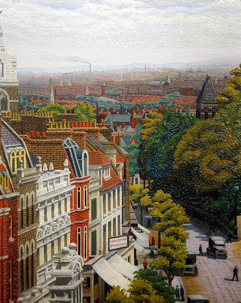 Londra manzarası (gemide petrol) by Charles Ginner