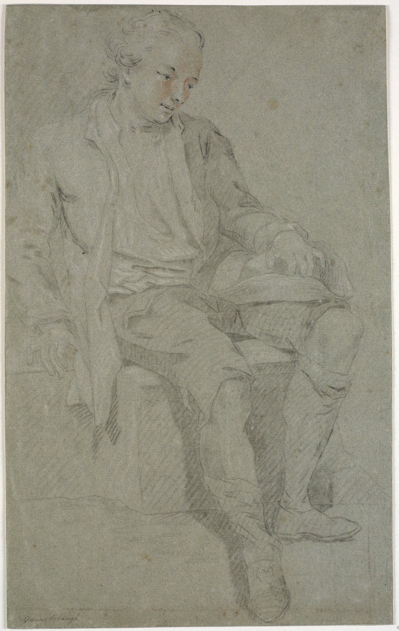 Oturan bir gencin incelenmesi by Charles Grignion d.Æ.