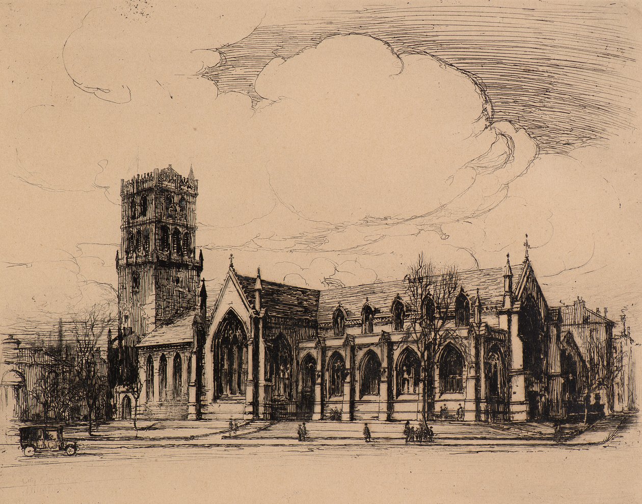 Şehir Kiliseleri, Dundee (gravür) by Charles Gustav Louis Phillips