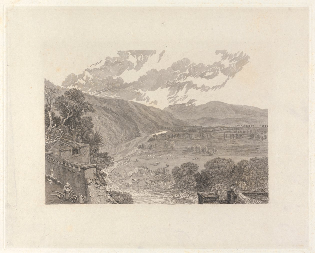 Ingleborough, Hornby Castle Terrace'tan by Charles Heath