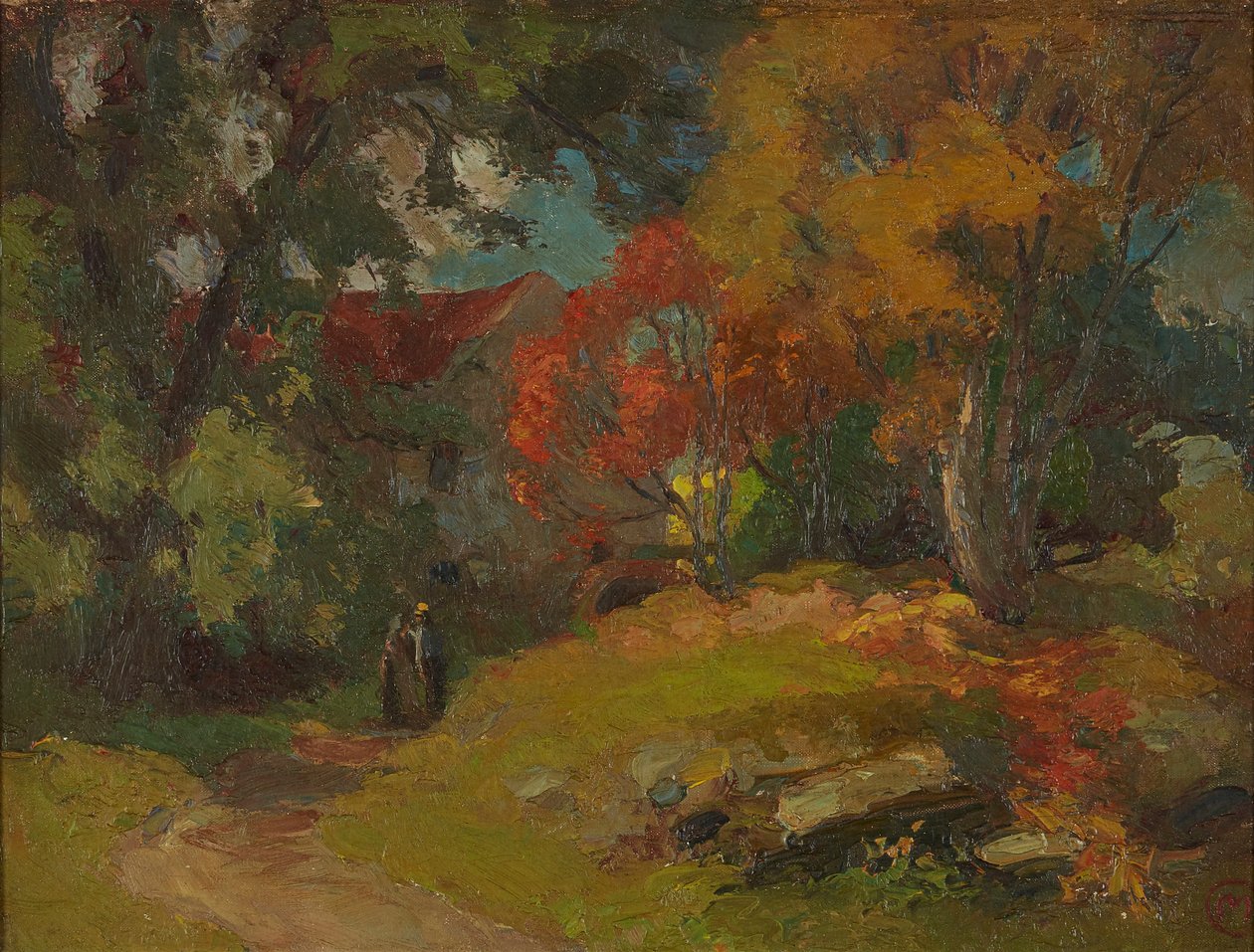 Su Değirmeni, Sonbahar (tuval üzerine yağlı boya) by Charles Hodge Mackie